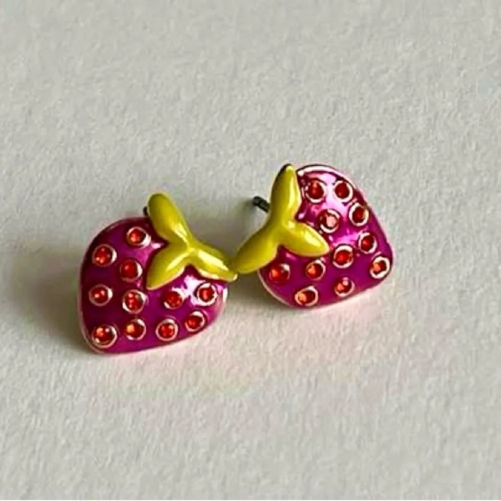 NEW Coach Strawberry Stud Earrings - Picture 3 of 4